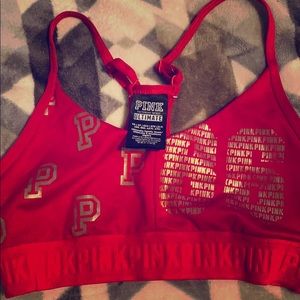 Pink sports bra slightly used size xs